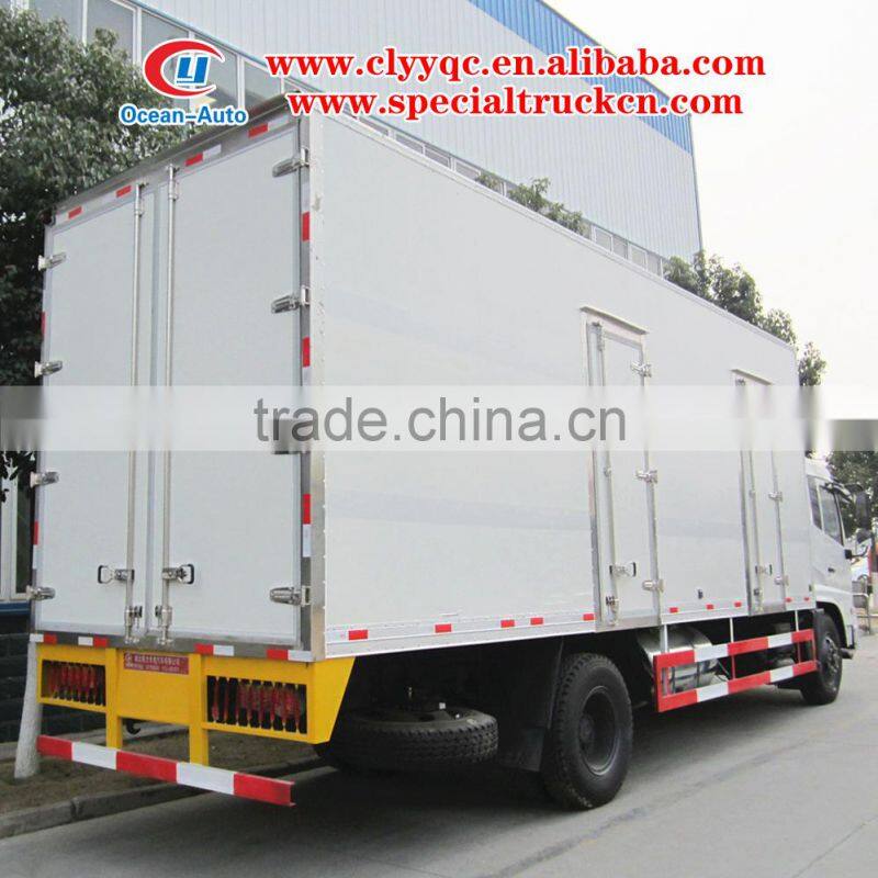 Dongfeng Tianjin 10ton refrigerator cooling van truck for meat and fish
