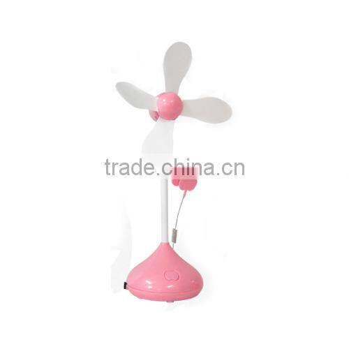 lovely clover mini fan cute battery USB fan