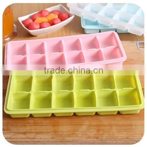 FDA 12 cells silicone ice tube tray ice mold-green
