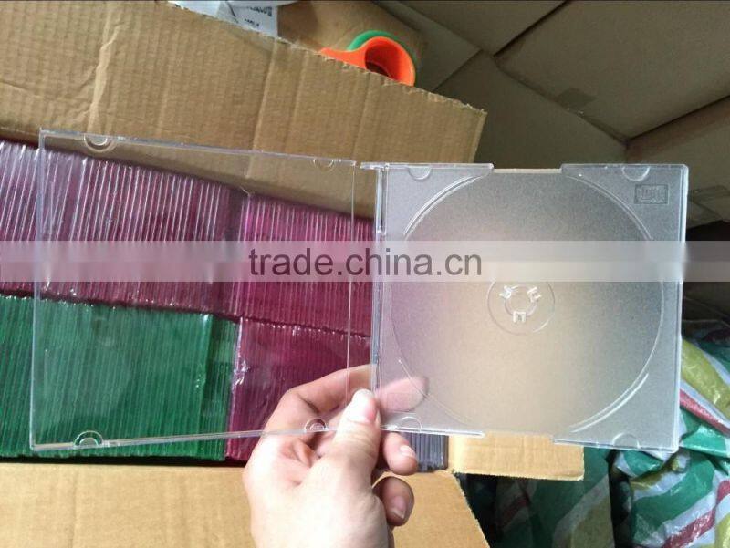 Wholesale 5.2mm clear CD jewel Case with black tray