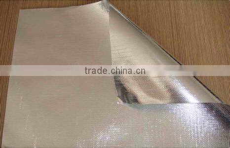 Fiberglass woven fabic coating with aluminum foil
