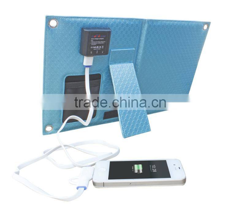 China manufacture charging phone 7w solar panel with usb wire