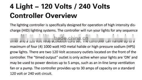 Hydroponic lighting system controller hydra 4 24 Hour Timer Switch / 24 hours mechanical timer / 24hrs grounded grow light timer