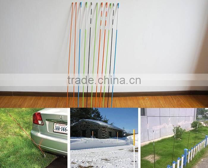 Various sizes longer life spray paint Surface Pultrusion fiberglass rod Driveway markers