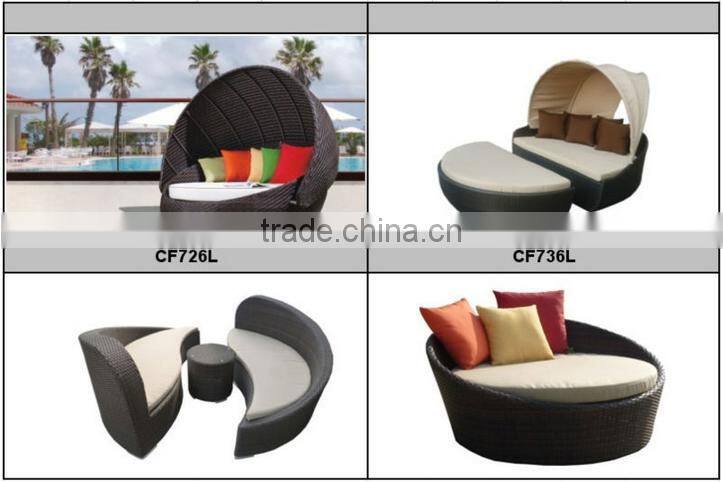 Unique moon wicker furniture outdoor beach lounger (CF811L)