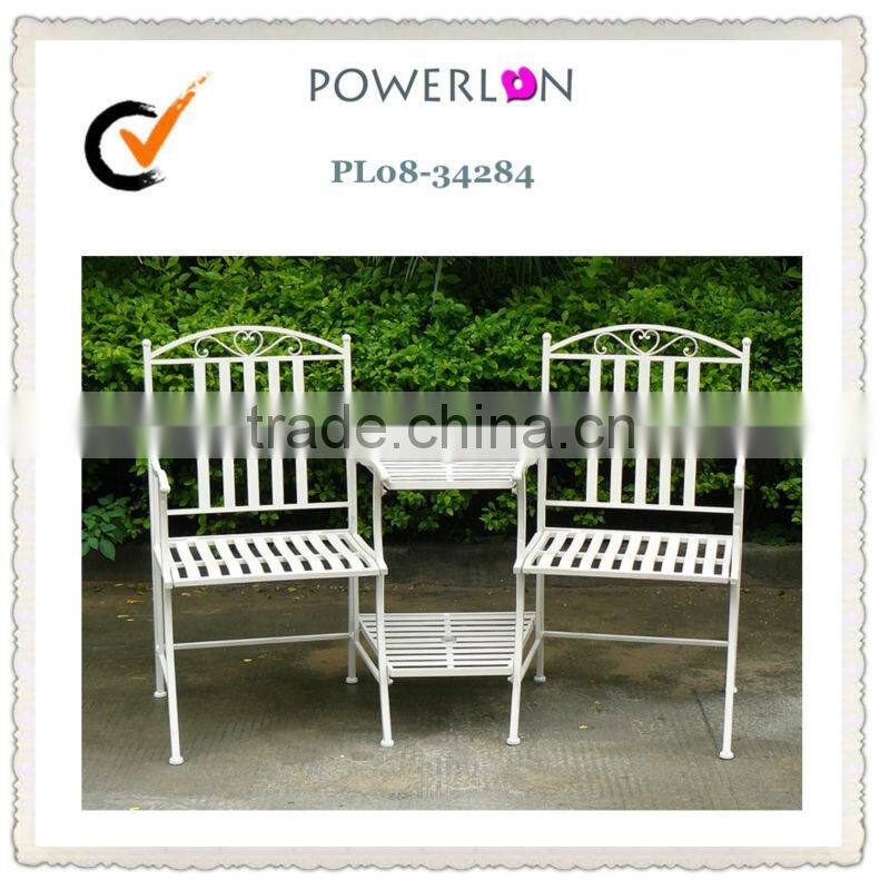 Very Nice Cream Outdoor Decorative Classical Vintage Wrought Irons Metal Table Set