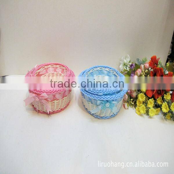 100%handmade craft exquisite wicker flower basket tablet press