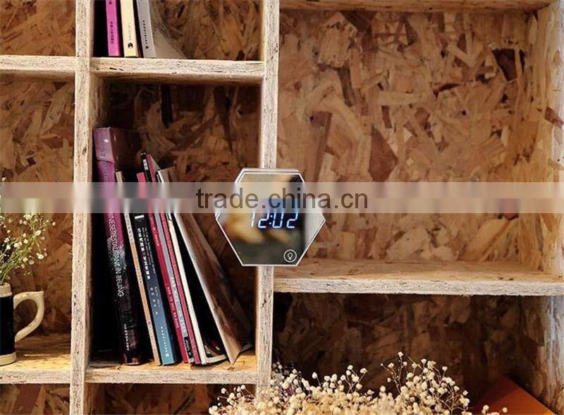 Mirror alarm clock Multi function image digital alarm clock Thermometer alarm clock LED mirror Nightlight clock