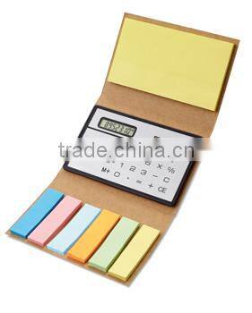 Multifunction sticky note with calculator