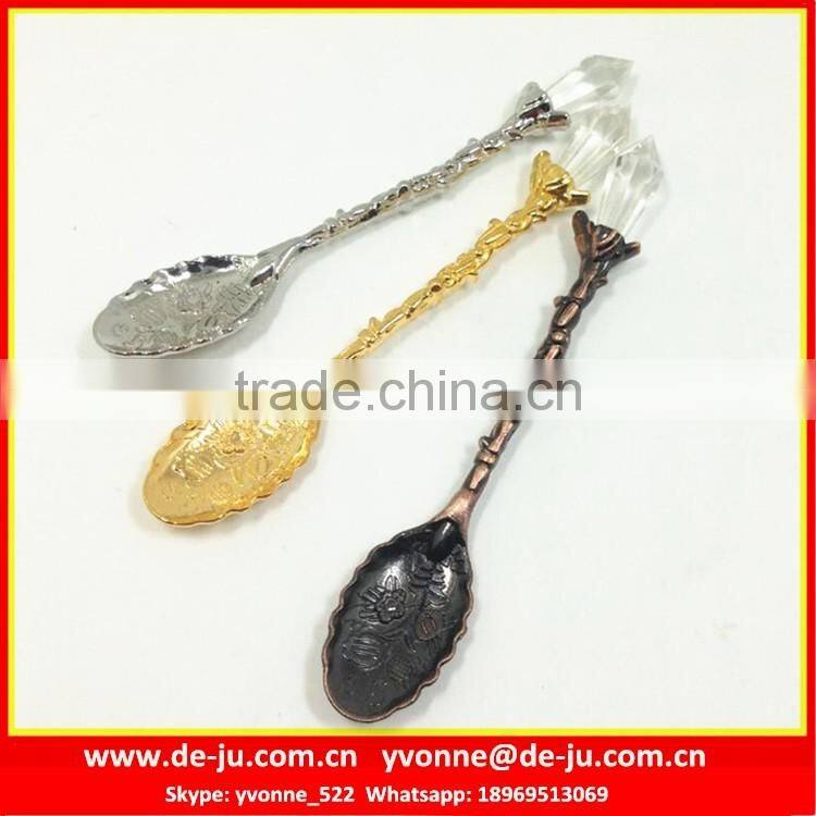 Small Shinny Silver Acorn Stainless Steel Spoon