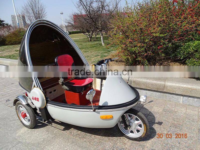 Tiny drop tricycles full closed Pickup Type electric mobility scooter with passenger seats for wholesale