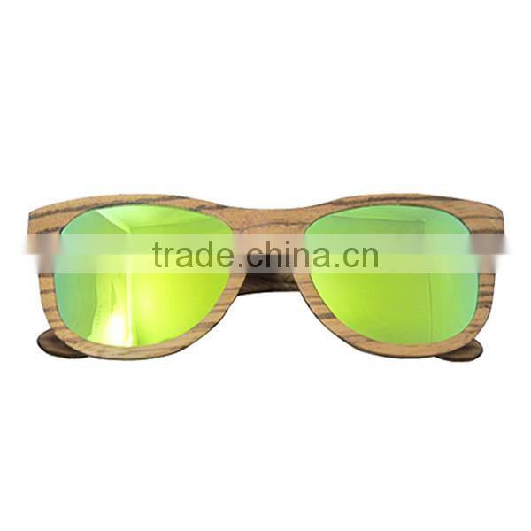 China Wooden Sunglasses 2017, Colorful Zebra Wood Eye Glasses