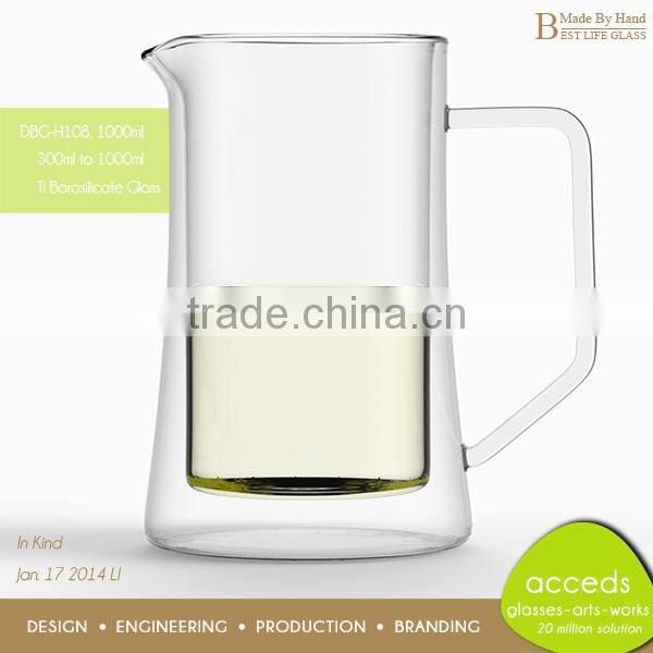 Eco-Friendly Hand Made Borosilicate Glass Jug