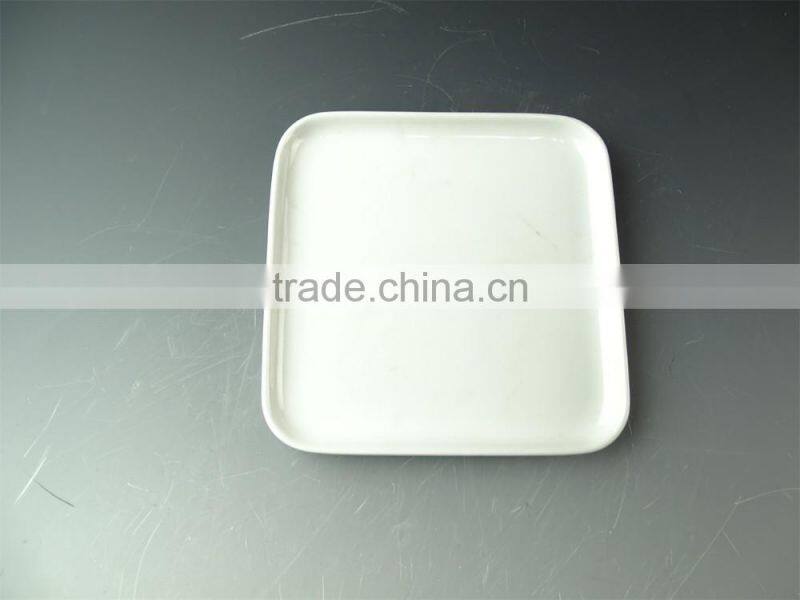 Wholesale white ceramic Square dinner plate for daily use
