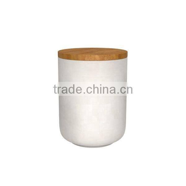 Marble cement Ceramic containers for bath salts candle jar wholesaler