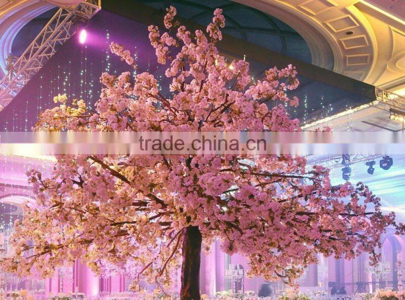 vertical garden huge indoor plastic Artificial plant 118inchs tall Pink Cherry blossom leaf trees Ers10 0930
