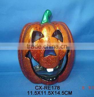 porcelain moroccan ceramic garden indoor use -dolomite pumpkin candle holder