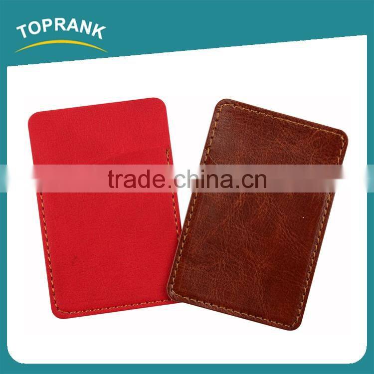 Toprank Promotional Smart Pocket Rfid Blocking Sleeve Card Protector Leather PU Slim Credit Card Holder