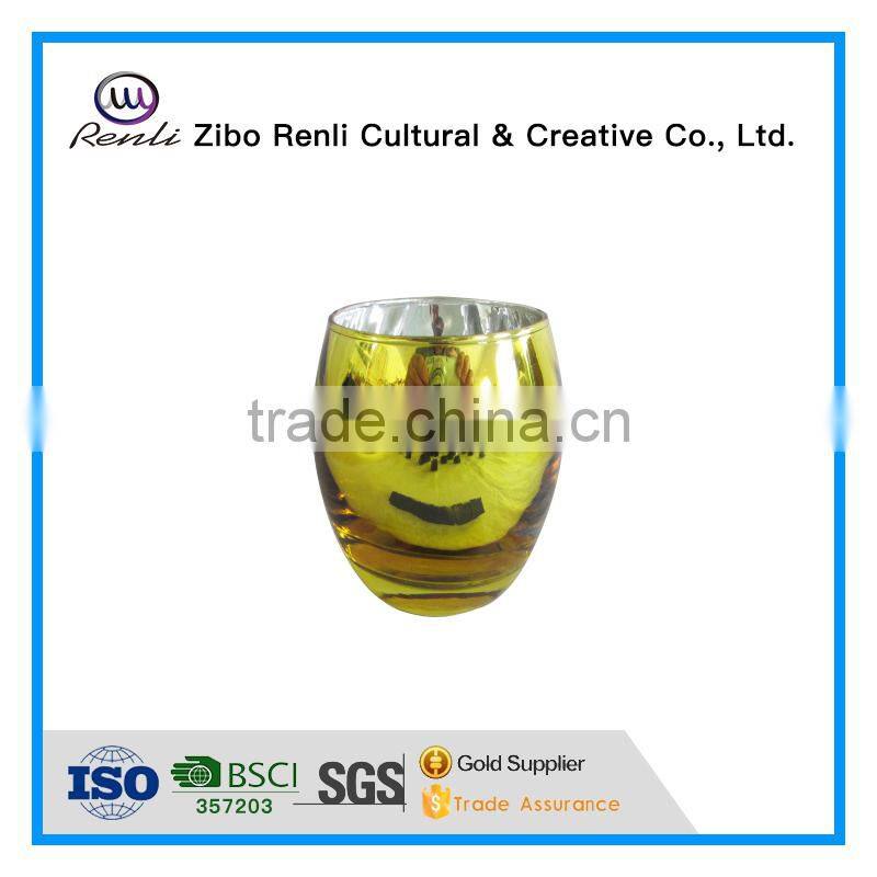 Wholesale Custom Gold Glass Candle Holder for Home Goods