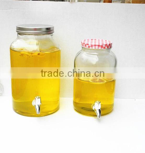 5L 3L portico smooth straight side big reusable glass wine bottle