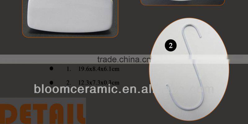 White ceramic mini air purifier with S hook