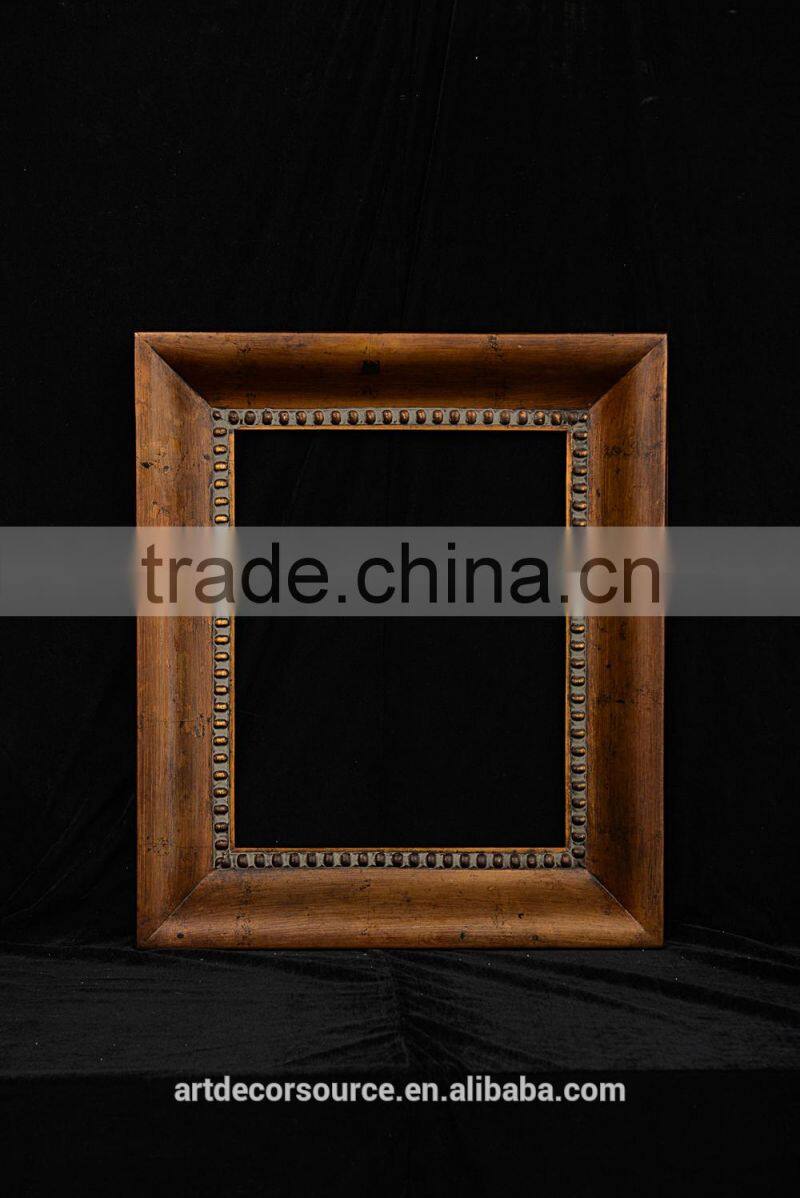 Gold Leaf Picture Frame with Beads