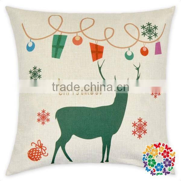 wholesale christmas decorations cute digital print cartoon throw pillow case