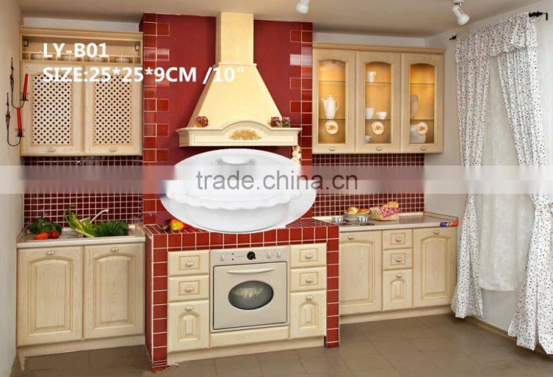 17.5" /5 Pcs porcelain ceramic bakeware set with lid,pocelain baking pot set,ceramic BBQ cooking pan set,ceramic cookware