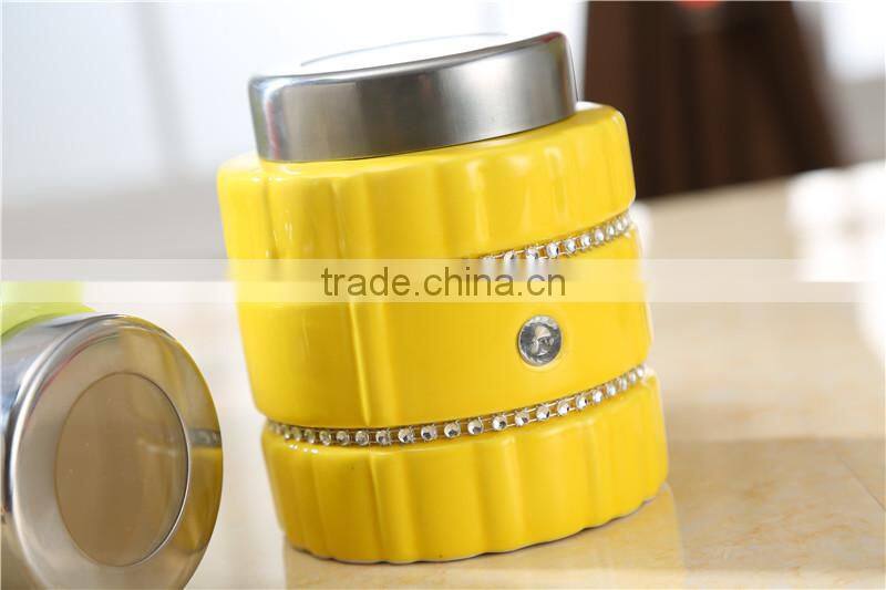 colorful kitchen ceramic canister set
