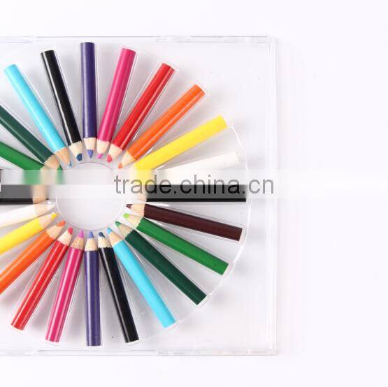 Wholesale novelty style color pencil set, double side wooden color pencil