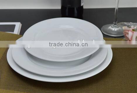 Big Size White Ceramic Plate Dinnerware Factory Price