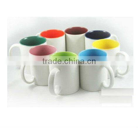 Black couple ceramic color mug