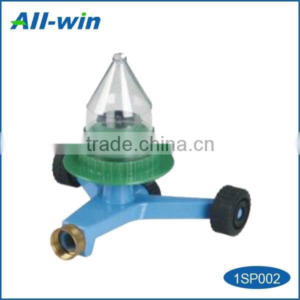 High-quality color-changeable LED sprinkler zinc base with wheels