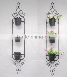 Metal plant flower pot wall mounted stands