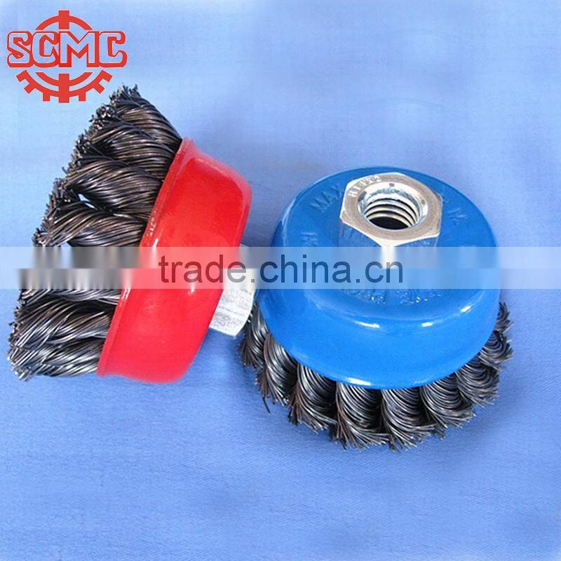 twisted steel wire industrial cup brushes