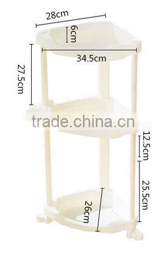 plastic 3 or 4 layers bathrooms tripod shelf