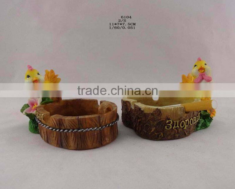 2017 zodiac resin ashtray with chicken design
