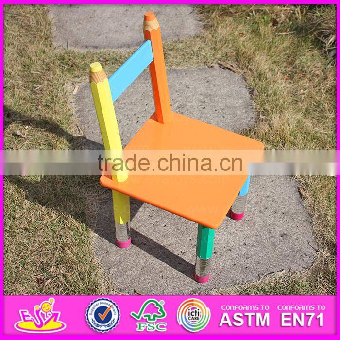 2015 MDF kids study desk chair in pencil design,Portable folding table chair set,Hot sale wooden study table and chair WO8G106