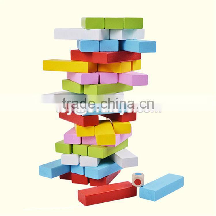 New design 48 pcs educational wooden nesting and stacking blocks for children W13D151