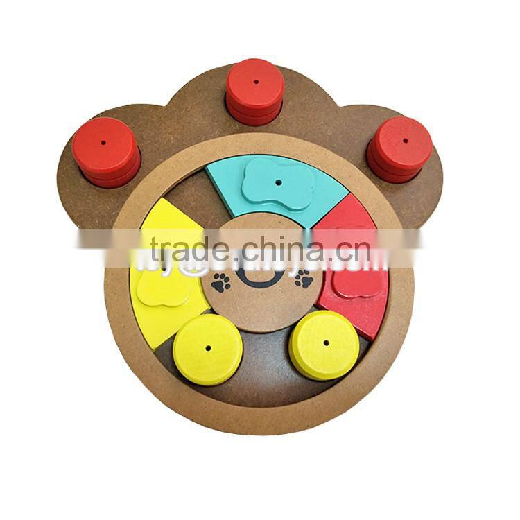 High quality safety double pet feeder wooden dog water bowl and food bowl W06F047