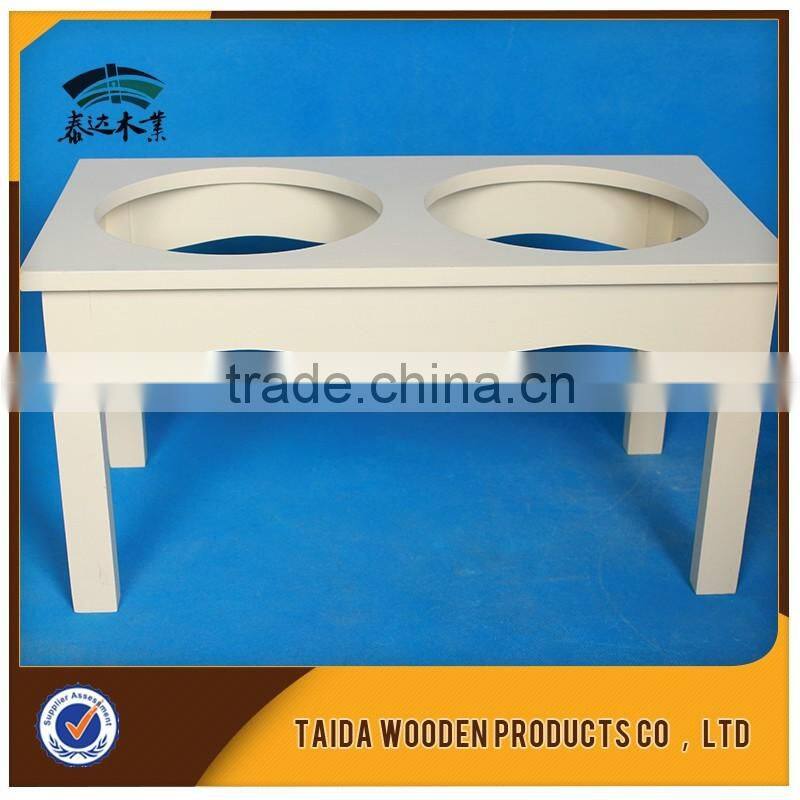 wooden pet feeder bowl holder /wooden bowl rack