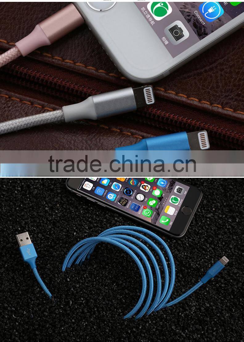 1M Woven cotton mircro USB charging and synch cable