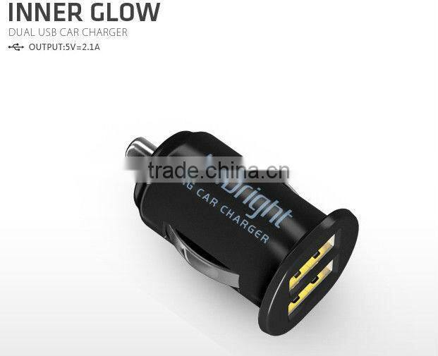 Hot Selling MINI double USB CAR CHARGER car and home power partner car charger