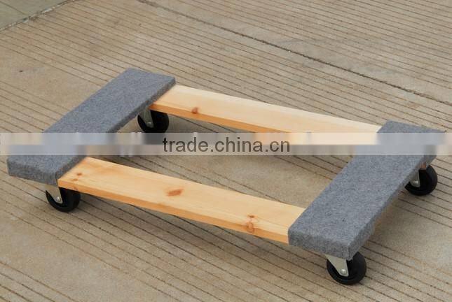 wooden flower moving dolly wood pallet cart