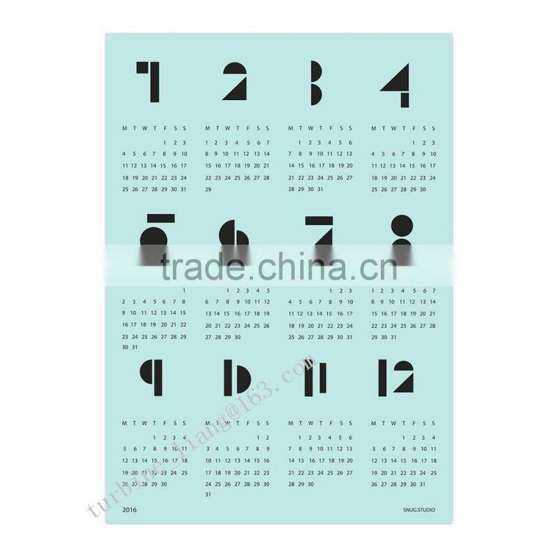 2016 wooden calendar board