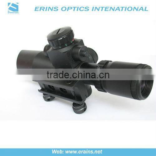 Compact 2.5-10X40 rifle scope red green Mil-Dot Reticle with side attached red laser sight scope combo