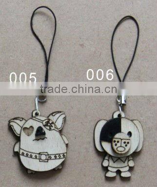 wooden carving promotional key chain