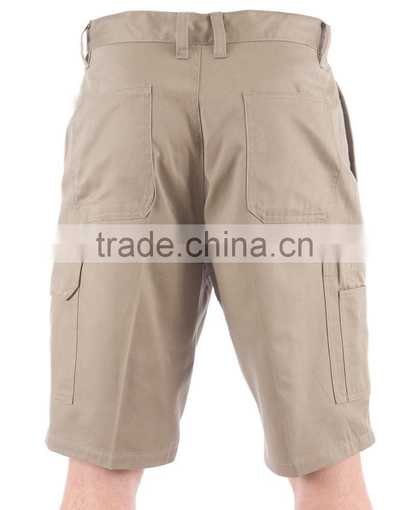 100% Cotton Preshrunk Drill khaki workwear shorts mens Cool Light Weight Utility mens cargo Short