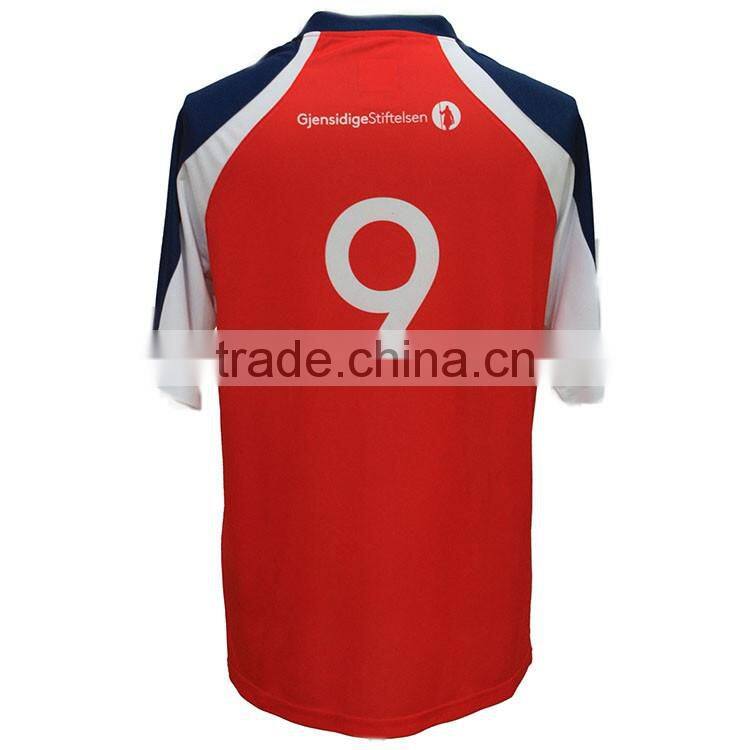 100%polyester breathable popular soccer t-shirt