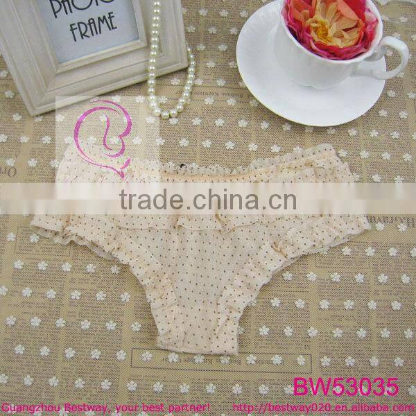 Wholes sale ladies fashion polk dot drape underwear